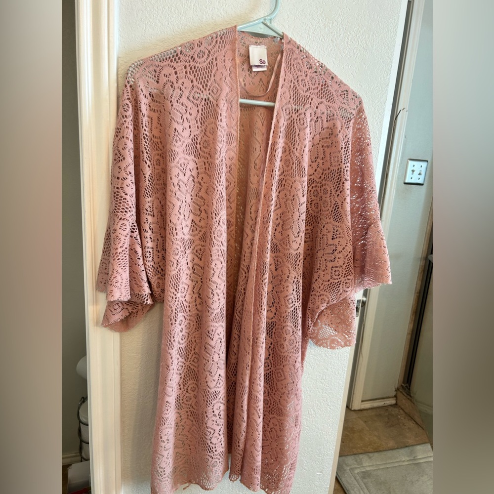 SO Knit Pink Cardigan/ Cover Up